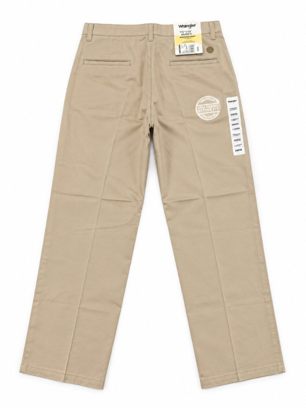 Wrangler Men’s Relaxed Fit Pleated Khaki Pants 32x32 Stretch